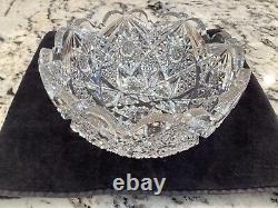 Spectacular American brilliant period cut glass bowl 8 in x 3 3/4 tall. Deep cut