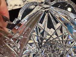 Spectacular American brilliant period cut glass bowl 8 in x 3 3/4 tall. Deep cut