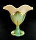 Spectacular Sgnd. QUEZAL Hooked Pulled Feather Iridescent Art Glass Vase c. 1910