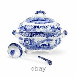 Spode Blue Italian stunning soup tureen with Ladle