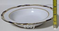 Spode Copeland's China England STAFFORD Blue Leaf 9688 Rimmed Soup Bowl Set of 2