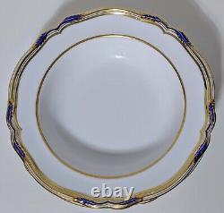 Spode Copeland's China England STAFFORD Blue Leaf 9688 Rimmed Soup Bowl Set of 2