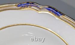 Spode Copeland's China England STAFFORD Blue Leaf 9688 Rimmed Soup Bowl Set of 2