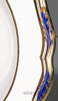 Spode Copeland's China England STAFFORD Blue Leaf 9688 Rimmed Soup Bowl Set of 2