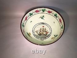 Staffordshire Creamware Liverpool Polychrome Bowl Duff Missionary Ship 1794