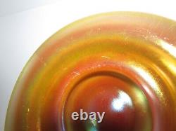 Steuben Art Glass Shape #3265 Gold Calcite Iridescent Bowl 1305
