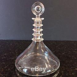Steuben Art Glass Ships Decanter with Stopper Signed