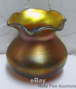 Steuben Aurene Antique Iridescent Art Glass Vase No Reserve