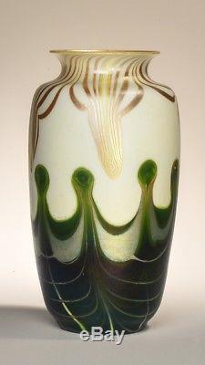 Steuben Aurene & Calcite Art Glass Vase (298) Frederick Carder circa 1910's