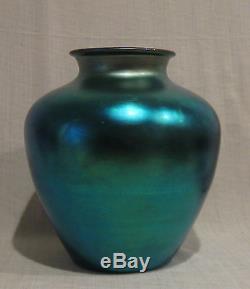 Steuben Blue Aurene 10 1/2 Vase # 2688