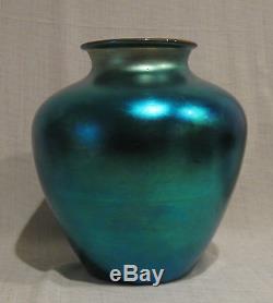 Steuben Blue Aurene 10 1/2 Vase # 2688