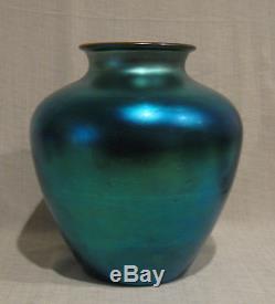 Steuben Blue Aurene 10 1/2 Vase # 2688