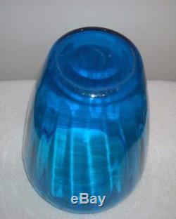 Steuben Celeste Blue Art Glass Large Vase