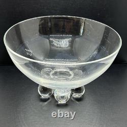 Steuben Designed by John Dreves Design Clear Crystal Ball Footed 9 Signed