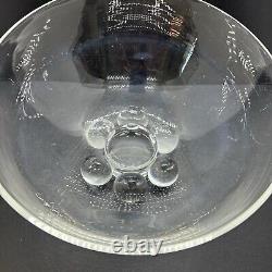 Steuben Designed by John Dreves Design Clear Crystal Ball Footed 9 Signed