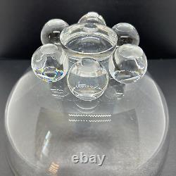 Steuben Designed by John Dreves Design Clear Crystal Ball Footed 9 Signed