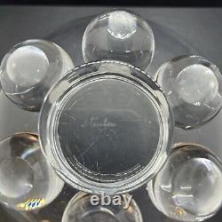 Steuben Designed by John Dreves Design Clear Crystal Ball Footed 9 Signed