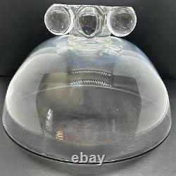 Steuben Designed by John Dreves Design Clear Crystal Ball Footed 9 Signed