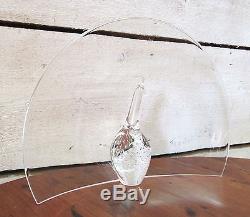 Steuben Glass Vintage Peacock Crystal Art Signed 14 RARE Great Condition