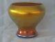 Steuben Gold Aurene 2.25 Signed Art Glass Cabinet Vase NO RESERVE