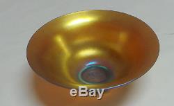 Steuben Gold Aurene Iridescent Art Glass Bowl