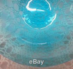Steuben Marked Early 20th Century Rippled Blue Bowl