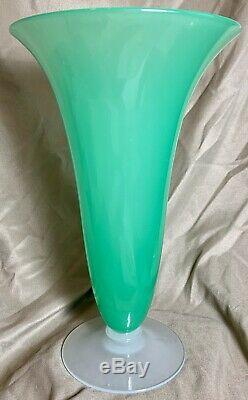 Steuben Shape 2909 Green Jade Vase