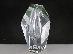 Steuben Vase Ornamental Cut Glass Prism Design-Signed-Original Papers-Vintage