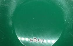 Steuben Vase w Applied M Handles in Green Jade Alabaster Shape #8508