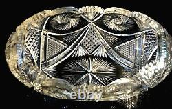 Stunning Early American Brilliant Period Deep Cut Crystal Bowl