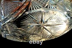 Stunning Early American Brilliant Period Deep Cut Crystal Bowl