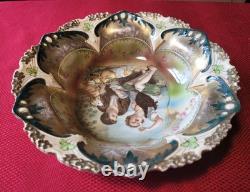 Stunning RS PRUSSIA The Melon Eaters Ornate 9-1/4 MASTER BERRY / Serving BOWL