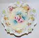 Stunning Vintage Rs Prussia Porcelain Unmarked Pink & Yellow Roses 9 1/4 Bowl