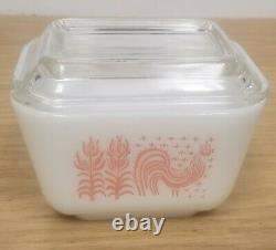 Super Rare Pyrex PINK Butterprint Refrigerator 1 1/2 cup 501 Bowl