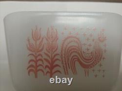 Super Rare Pyrex PINK Butterprint Refrigerator 1 1/2 cup 501 Bowl