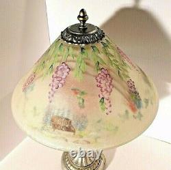 Superb Fenton Dual Sided Hand Painted Glass Shade Hummingbird Lamp Signed NWT