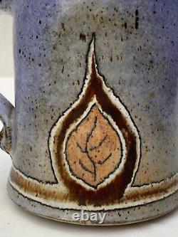 Susan Peterson Signed Pottery Pitcher Hand Painted Usc Scottsdale Arizona 1977