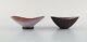 Sven Hofverberg (1923-1998) Swedish ceramist. Two unique glazed ceramic bowls