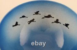 Sven Wejsfelt, Gustavsberg Studiohand. Bowl with hand-painted birds. 1991
