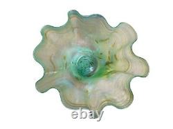 Swirled glass ruffle fluffy edge decorative bowl 11 Inches
