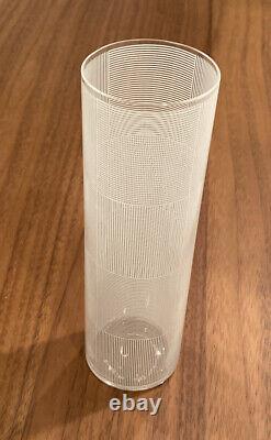 Sydney Cash Rare Design 2000 for MOMA New York Glass Bud Vase Optical Art White