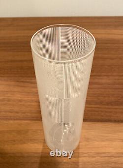 Sydney Cash Rare Design 2000 for MOMA New York Glass Bud Vase Optical Art White