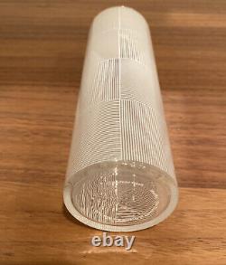 Sydney Cash Rare Design 2000 for MOMA New York Glass Bud Vase Optical Art White