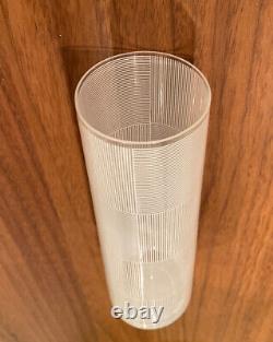 Sydney Cash Rare Design 2000 for MOMA New York Glass Bud Vase Optical Art White