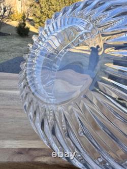TIFFANY & CO ATLAS 9-3/4 Large CENTERPIECE Bowl Lead Crystal-Signed Retired