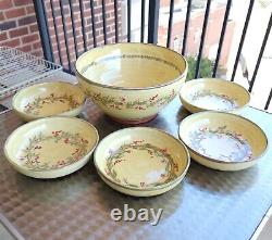 T Comme Terre De Provence 6 Piece Pasta Or Salad Set Hand Painted Terra Cotta