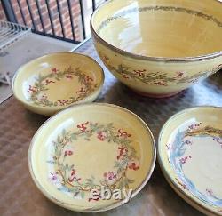 T Comme Terre De Provence 6 Piece Pasta Or Salad Set Hand Painted Terra Cotta