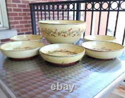 T Comme Terre De Provence 6 Piece Pasta Or Salad Set Hand Painted Terra Cotta