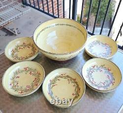 T Comme Terre De Provence 6 Piece Pasta Or Salad Set Hand Painted Terra Cotta