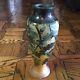 Tall Emile Galle Cameo Design Autumn Leaves Art Glass Vase
